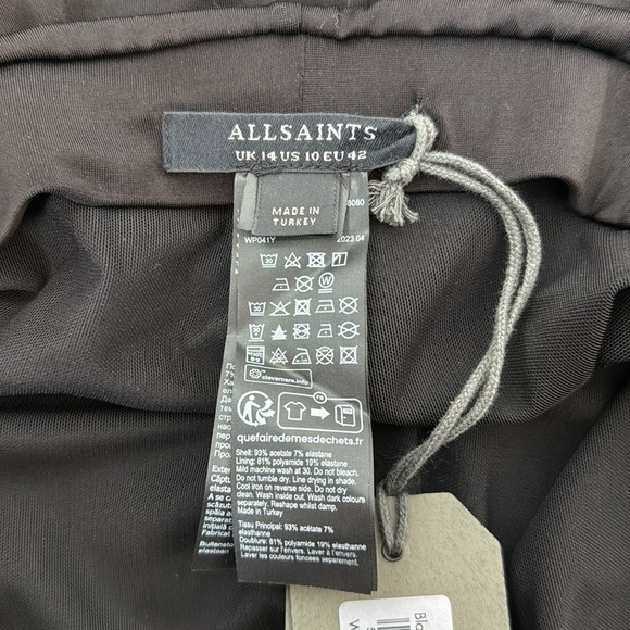 AllSaints Ophelia Black Jumpsuit Size 10 NWT - Picture 11 of 14